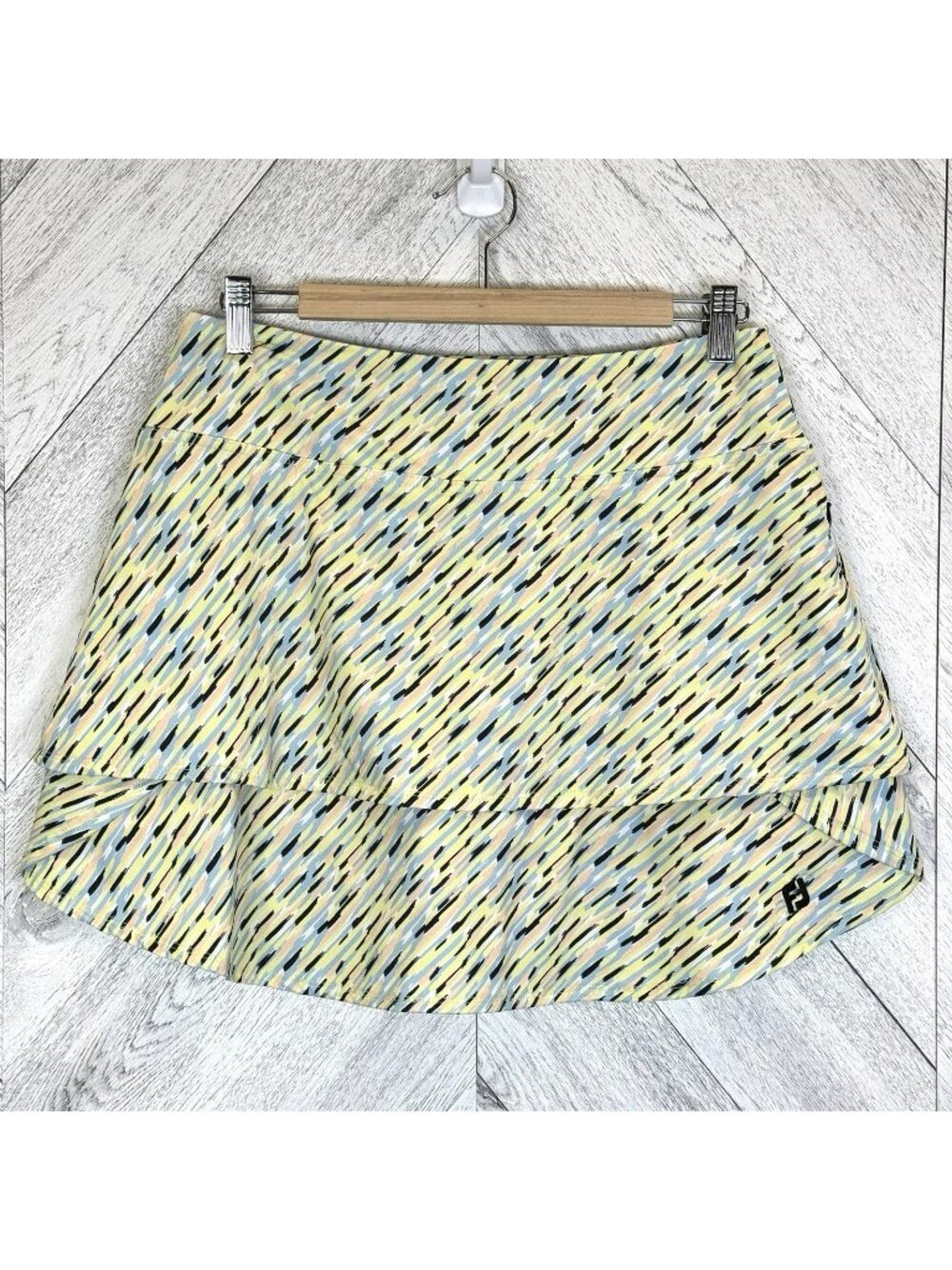 Footjoy Golf Skirt Skort Womens Size Medium Pull On Geometric Print Stretch